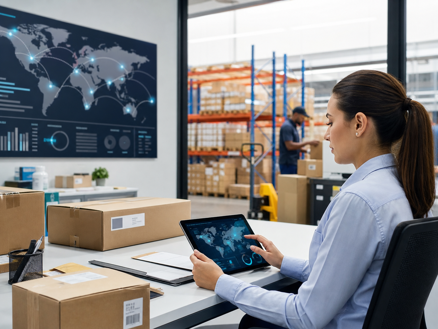 Inventory control desk for global fulfillment